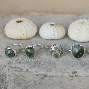 Ocean Jasper Elfin Ring