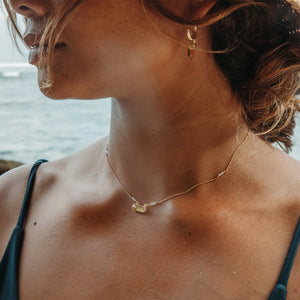 Wand Hoop Earrings || Citrine