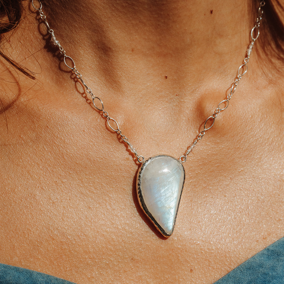 Rainbow Moonstone Necklace