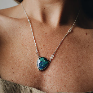 Azurite Crystal Necklace