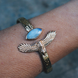 Elder Bird || Moonstone Cuff