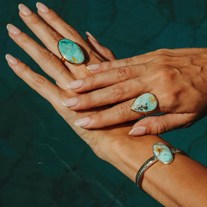 Arizona Chrysocolla Elfin Ring