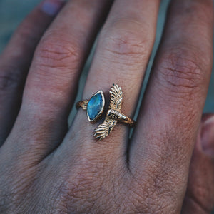 Elder Bird || Moonstone Ring