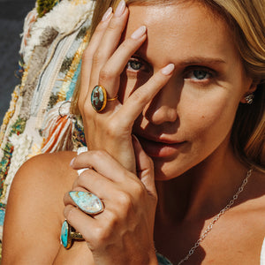 Arizona Chrysocolla Elfin Ring