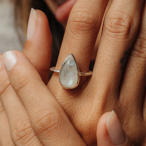 Rainbow Moonstone Elfin Ring