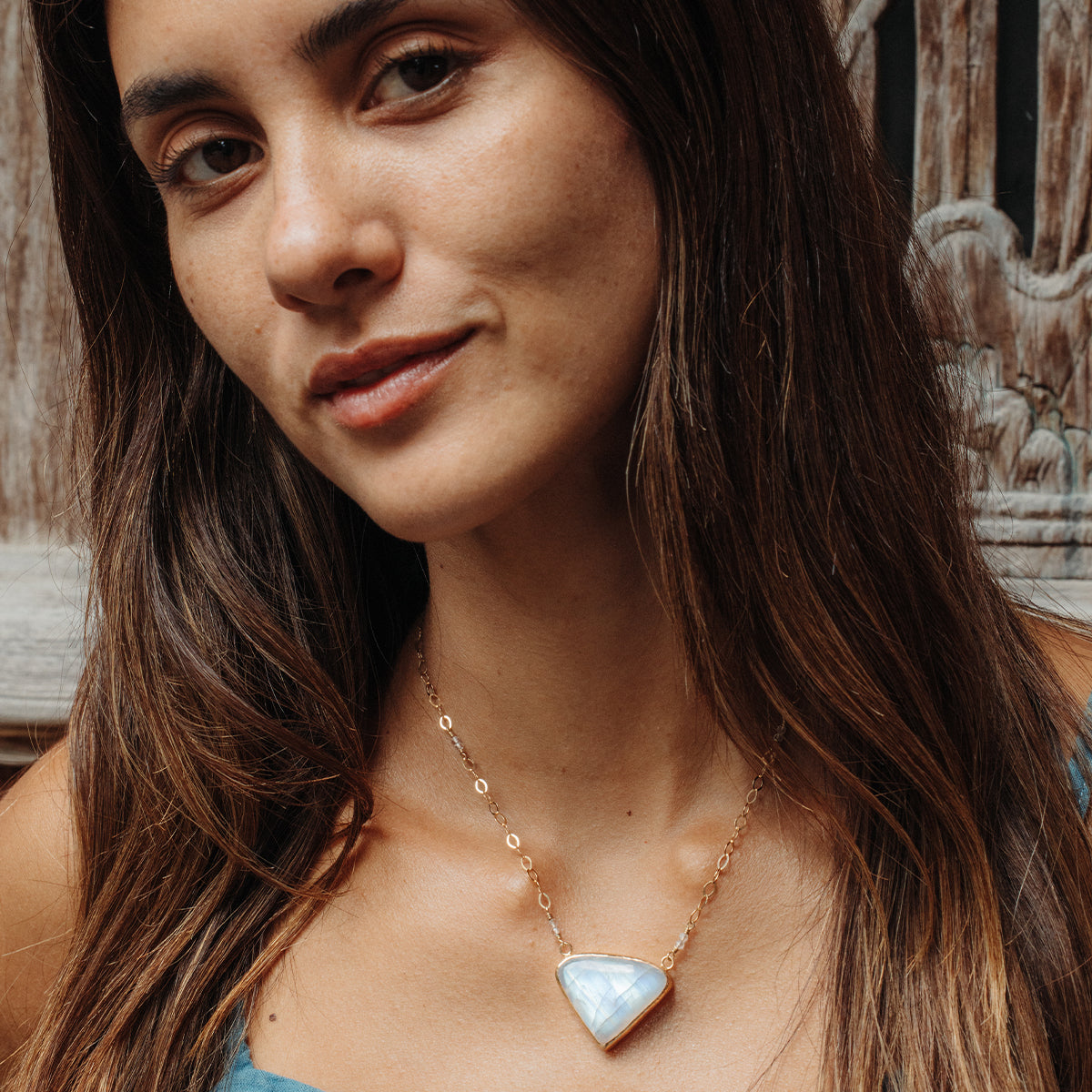 Rainbow Moonstone Necklace
