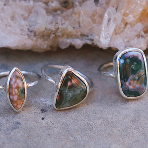 Ocean Jasper Elfin Ring