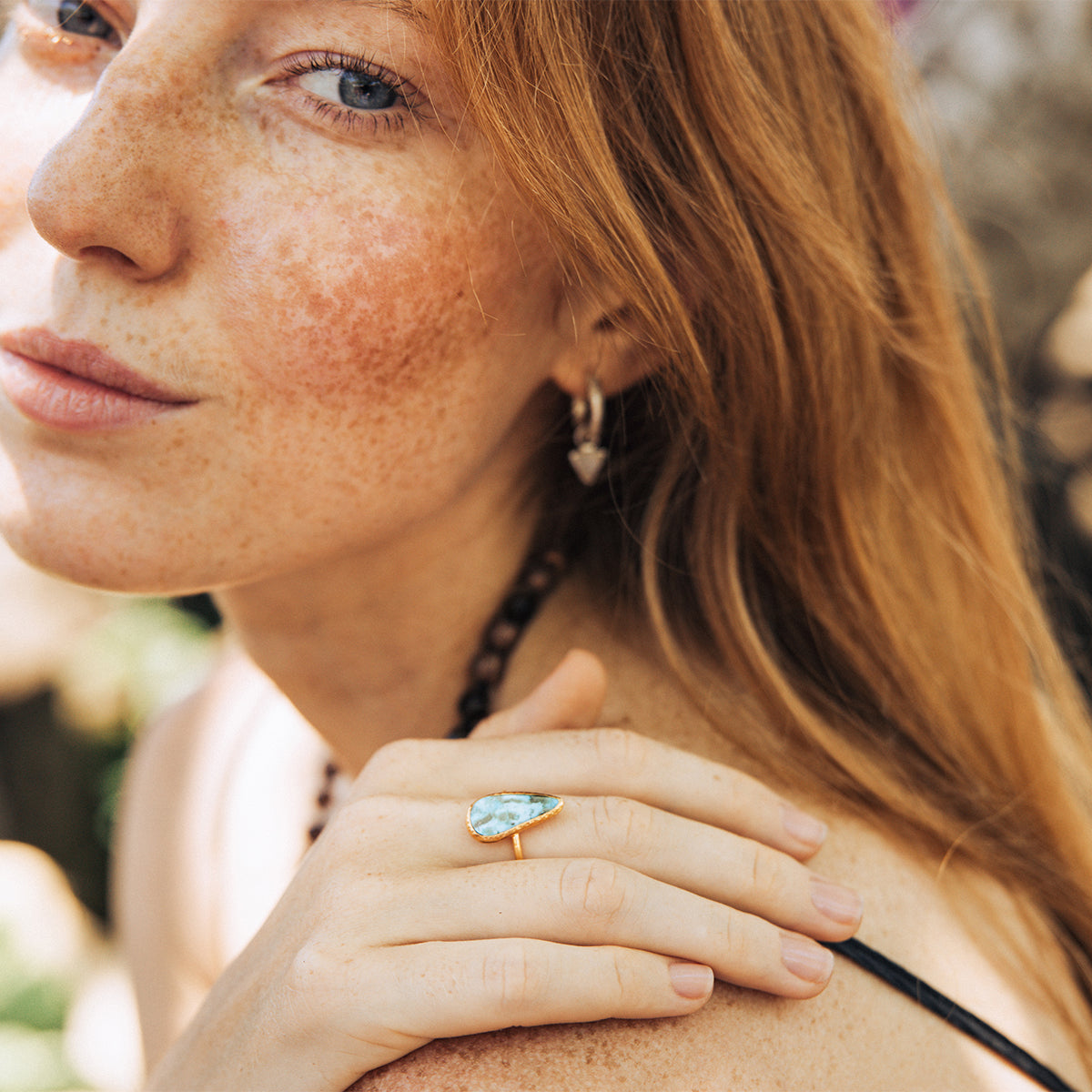 Azure Chrysocolla Elfin Ring