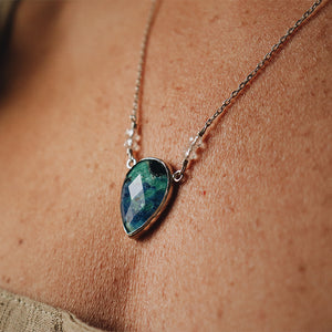 Azurite Crystal Necklace