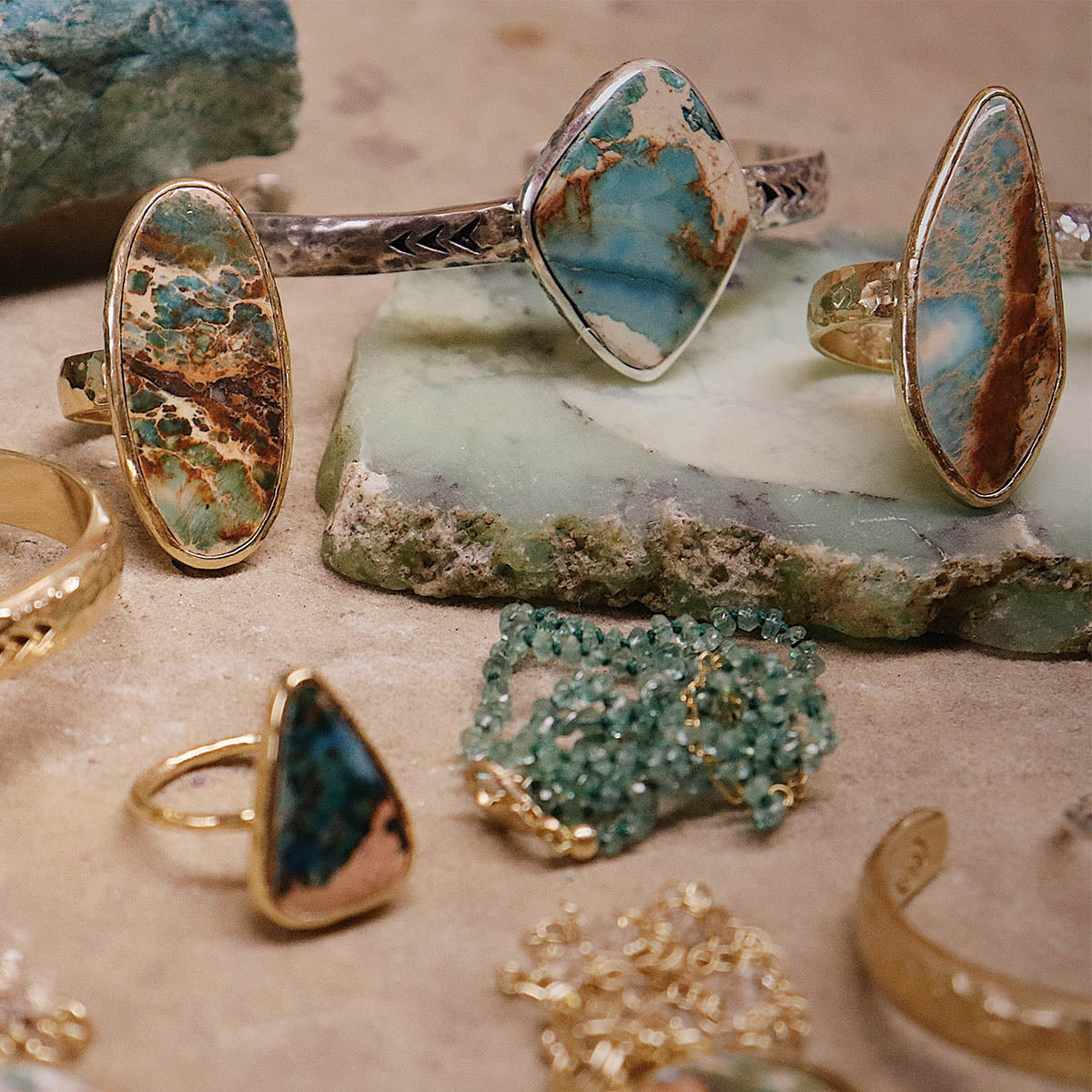 heirloom cuff || Copper Chrysocolla