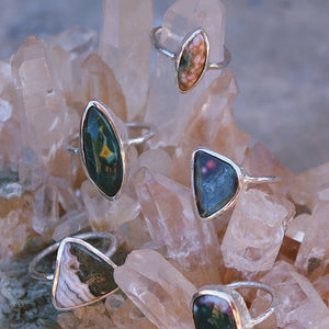 Ocean Jasper Elfin Ring