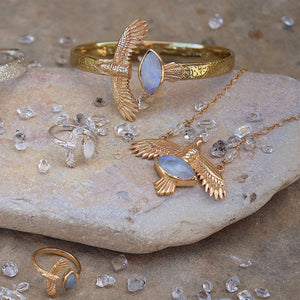 Elder Bird || Moonstone Cuff