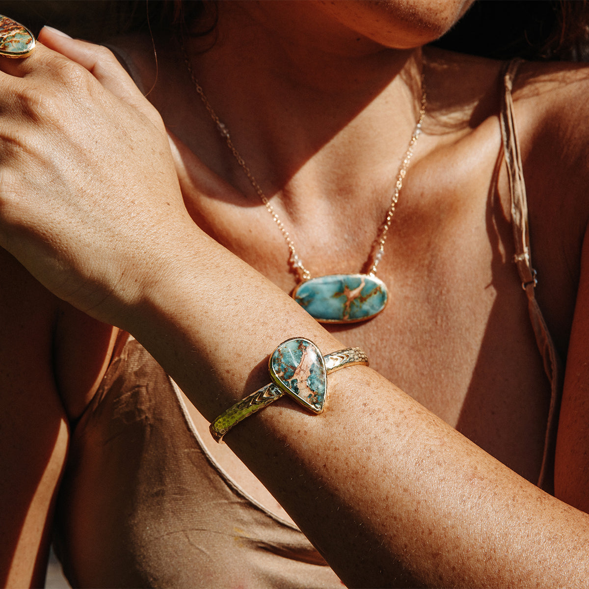 heirloom cuff || Copper Chrysocolla