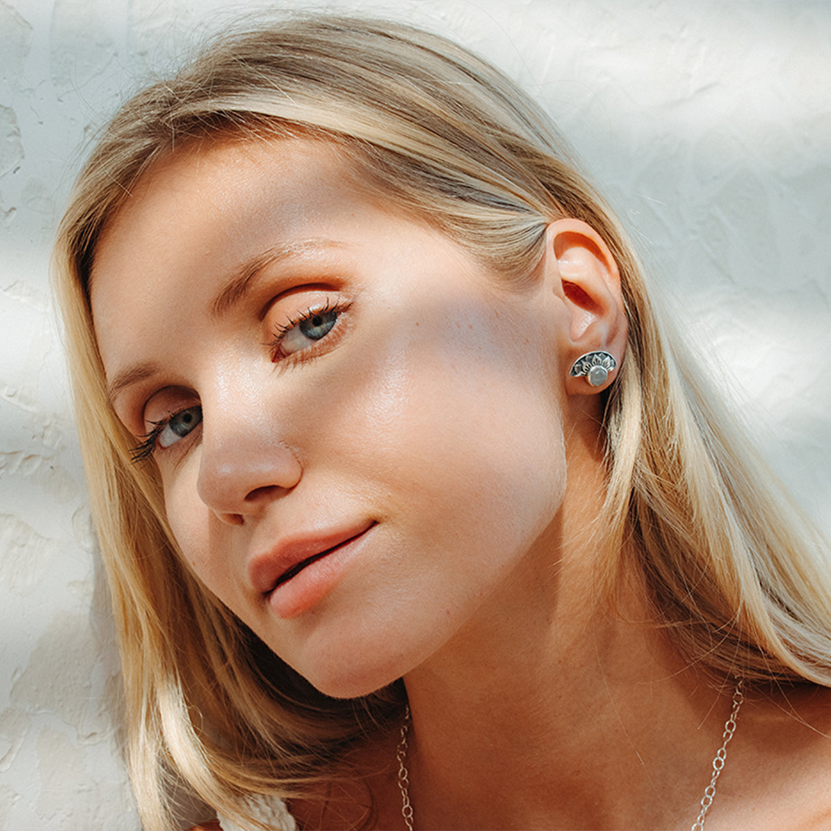 Natural Mystic Earrings :: Moonstone