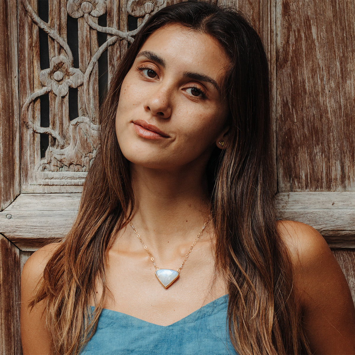 Rainbow Moonstone Necklace