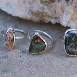 Ocean Jasper Elfin Ring