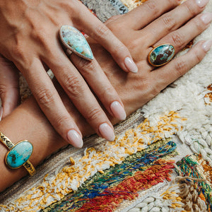 Arizona Chrysocolla Elfin Ring