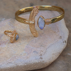 Elder Bird || Moonstone Cuff