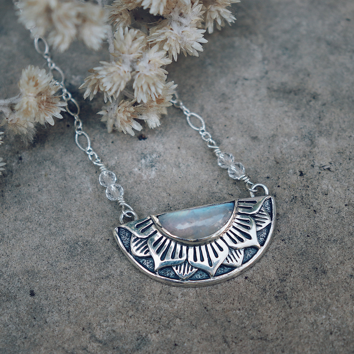 Natural Mystic Necklace|| Moonstone