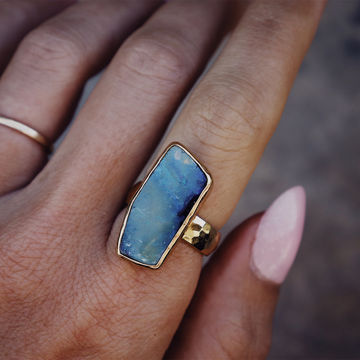 Boulder Opal Ring