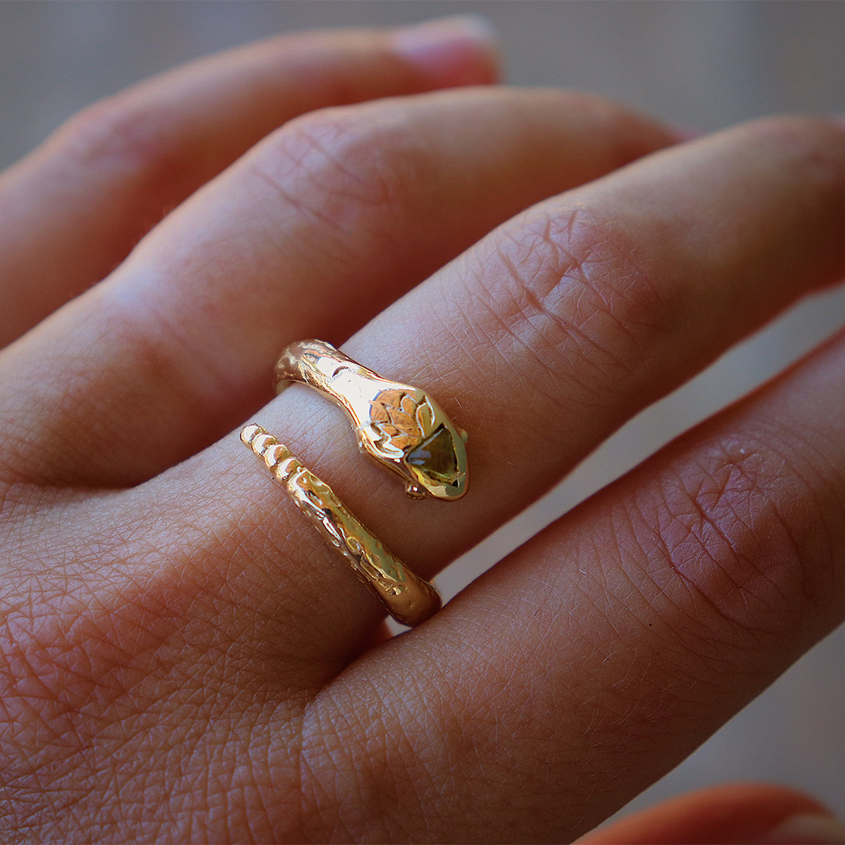 Serpent Ring || Citrine