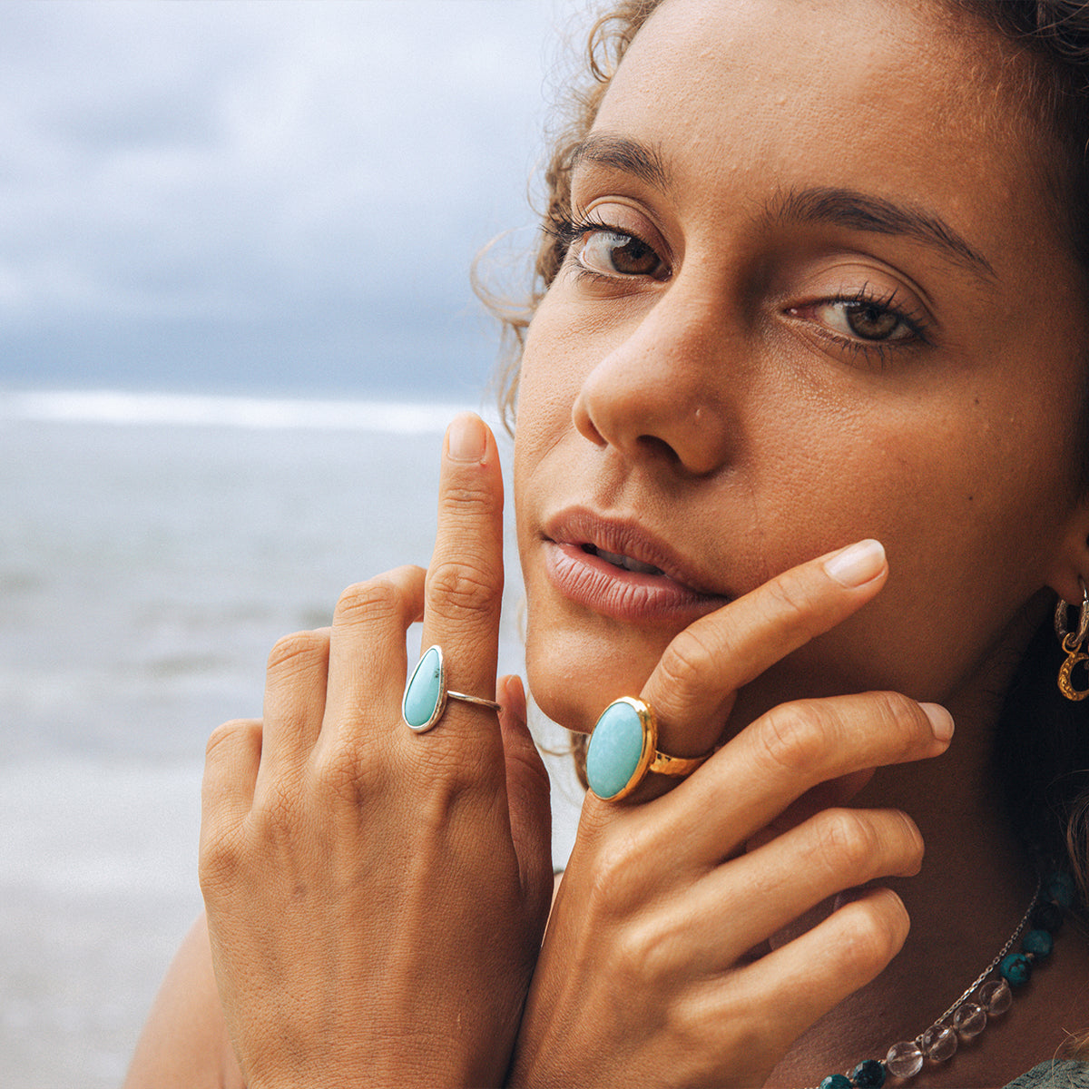 Maghara Turquoise Elfin Ring
