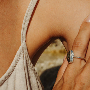 Ocean Jasper Elfin Ring