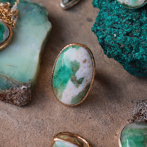 Emerald Quartz Ring