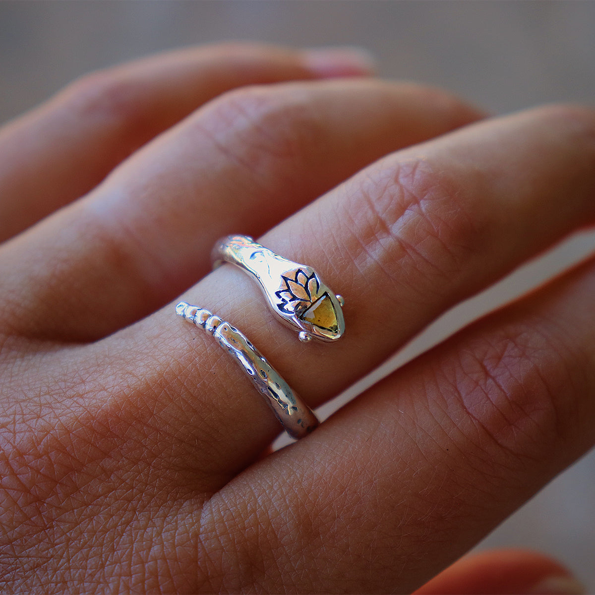 Serpent Ring || Citrine
