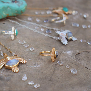 Elder Bird || Moonstone Ring