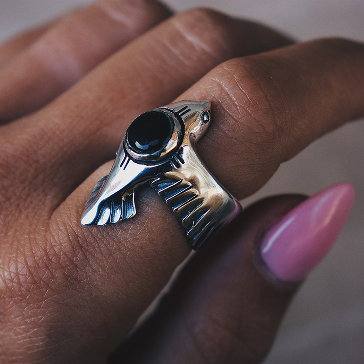 関税/送料込み【Bahgsu Jewels】AS ABOVE リング As Above Ring || Obsidian - Bahgsu