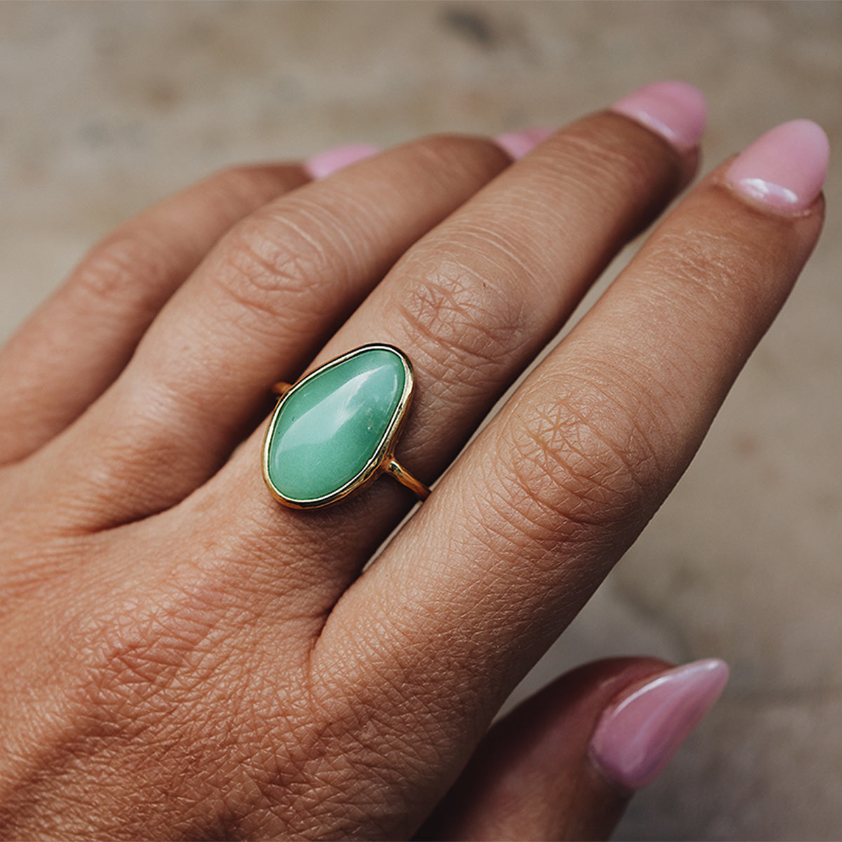 Chrysoprase Elfin Ring