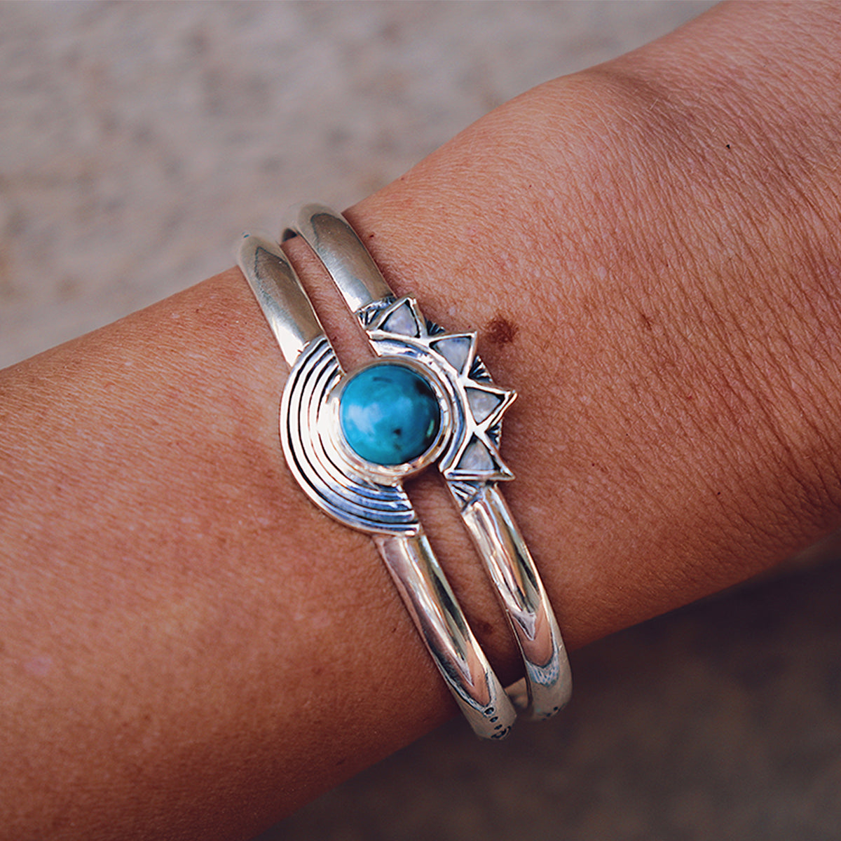 サーファー/ストリート人気【Bahgsu Jewels】Three s Cuff Hand Crafted & One of a Kind Cuffs - Bahgsu