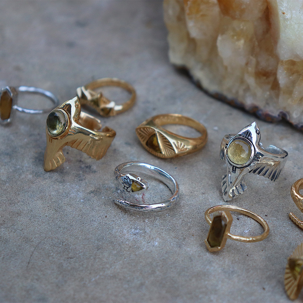 Serpent Ring || Citrine