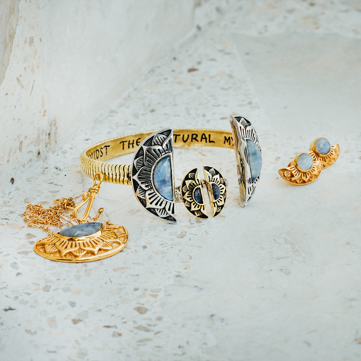 Natural Mystic Cuff || Moonstone