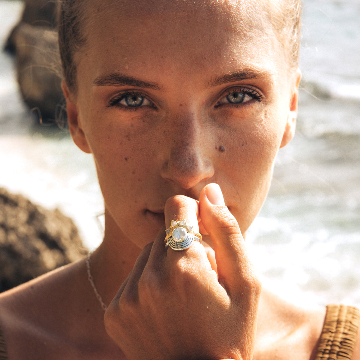 CUSTOM - Be Open Ring || Moonstone