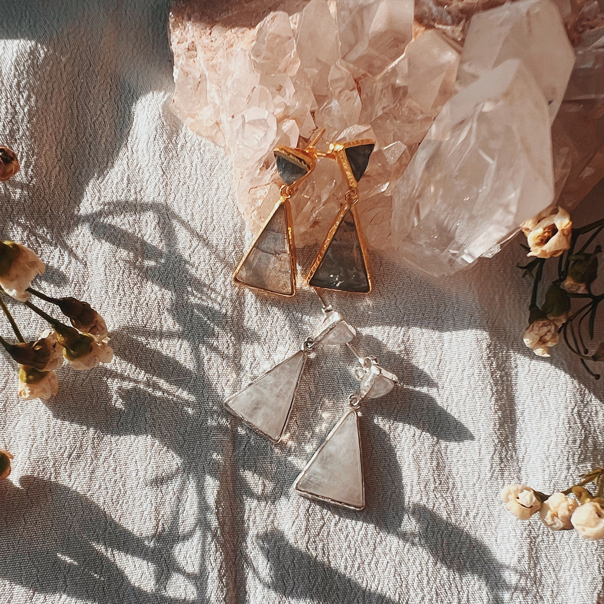 Ancestor Earrings || LABRADORITE