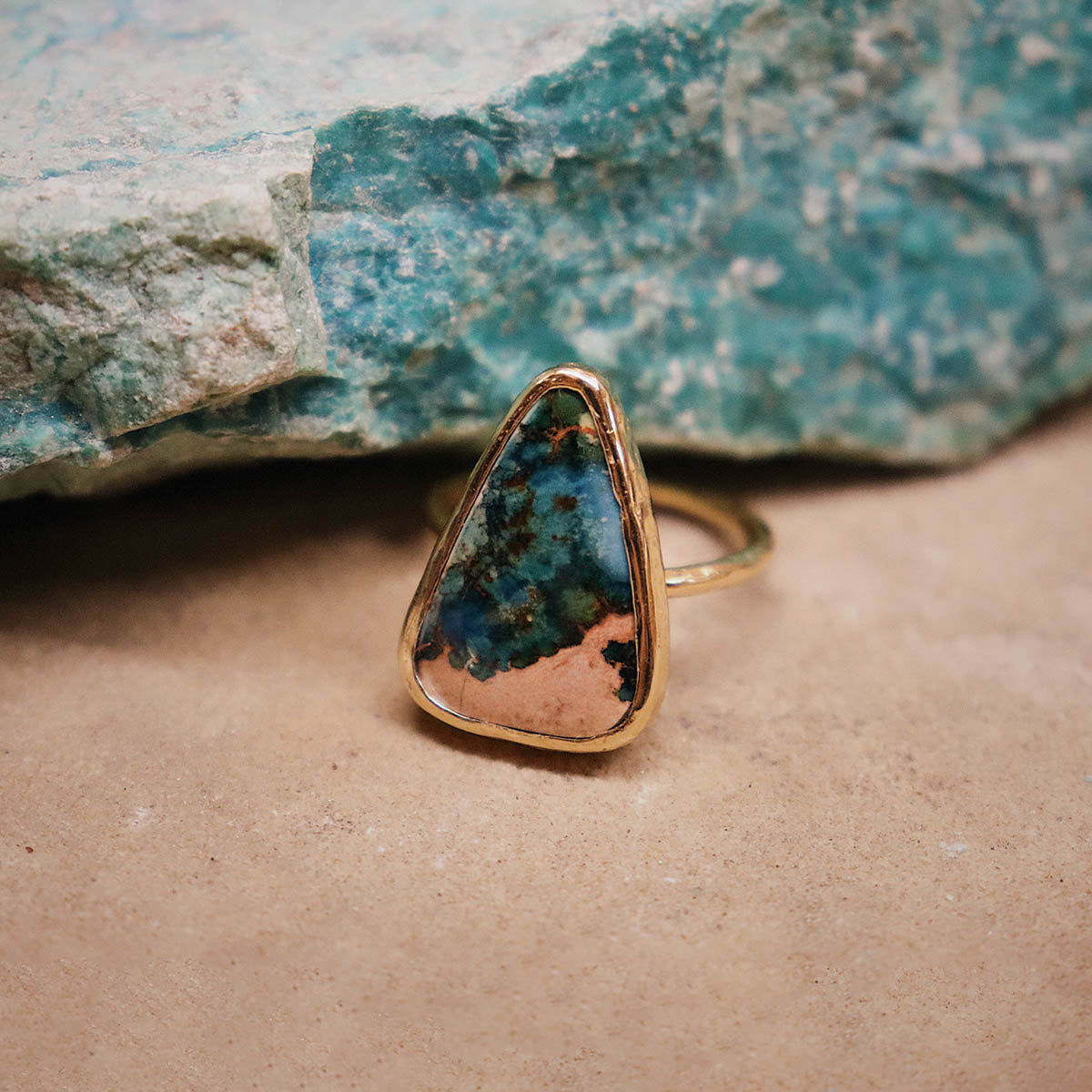 Copper Chrysocolla Elfin Ring
