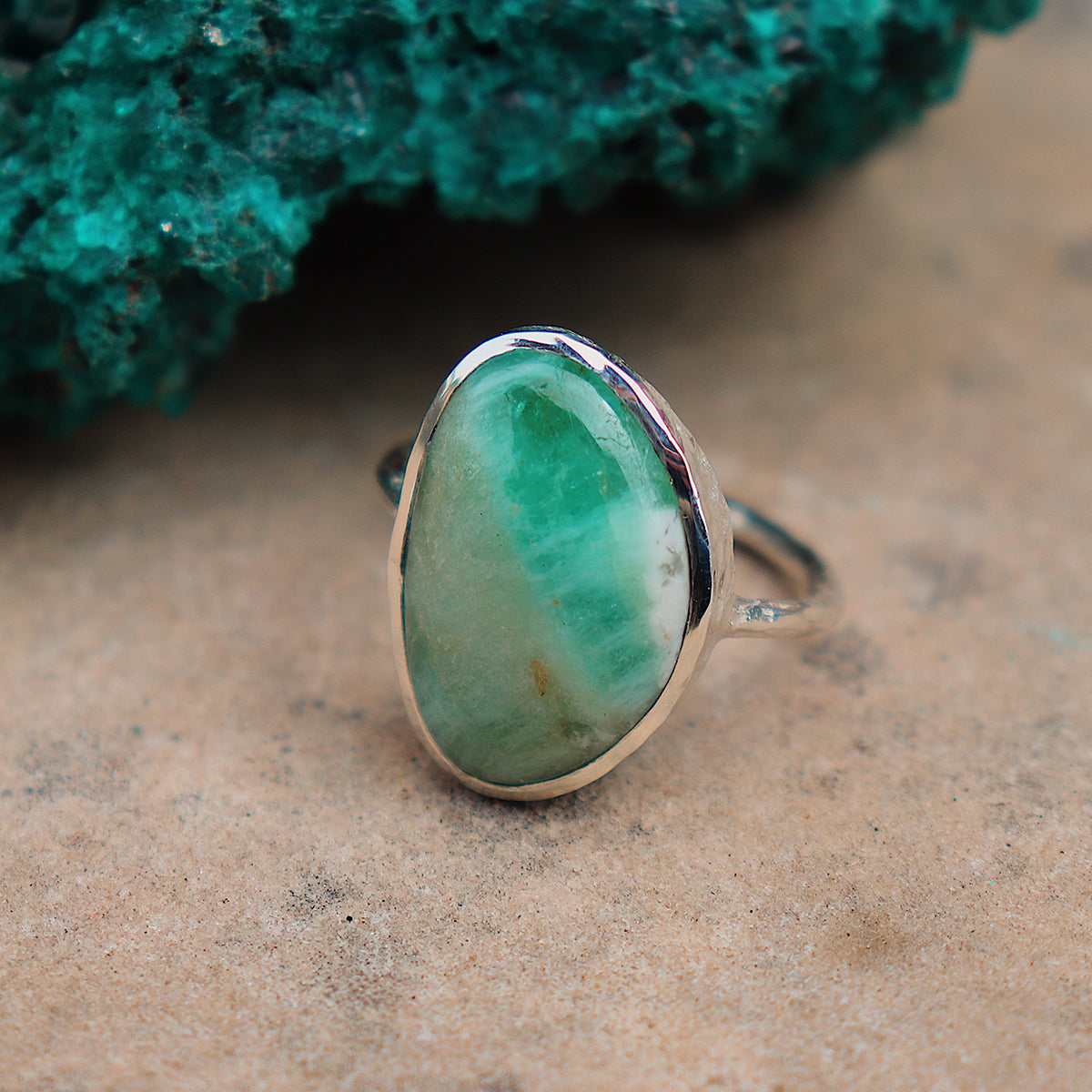 Emerald Quartz Elfin Ring