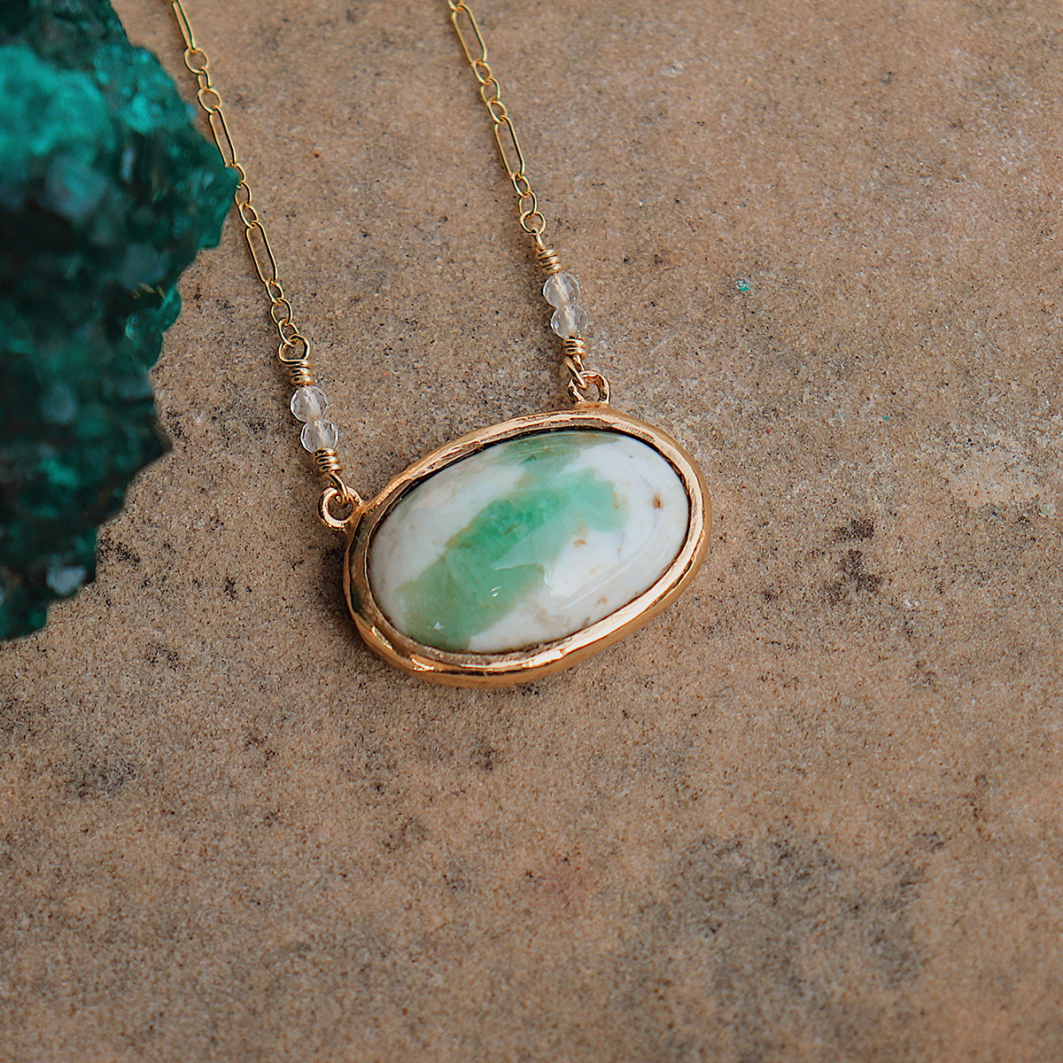 Emerald Quartz Necklace