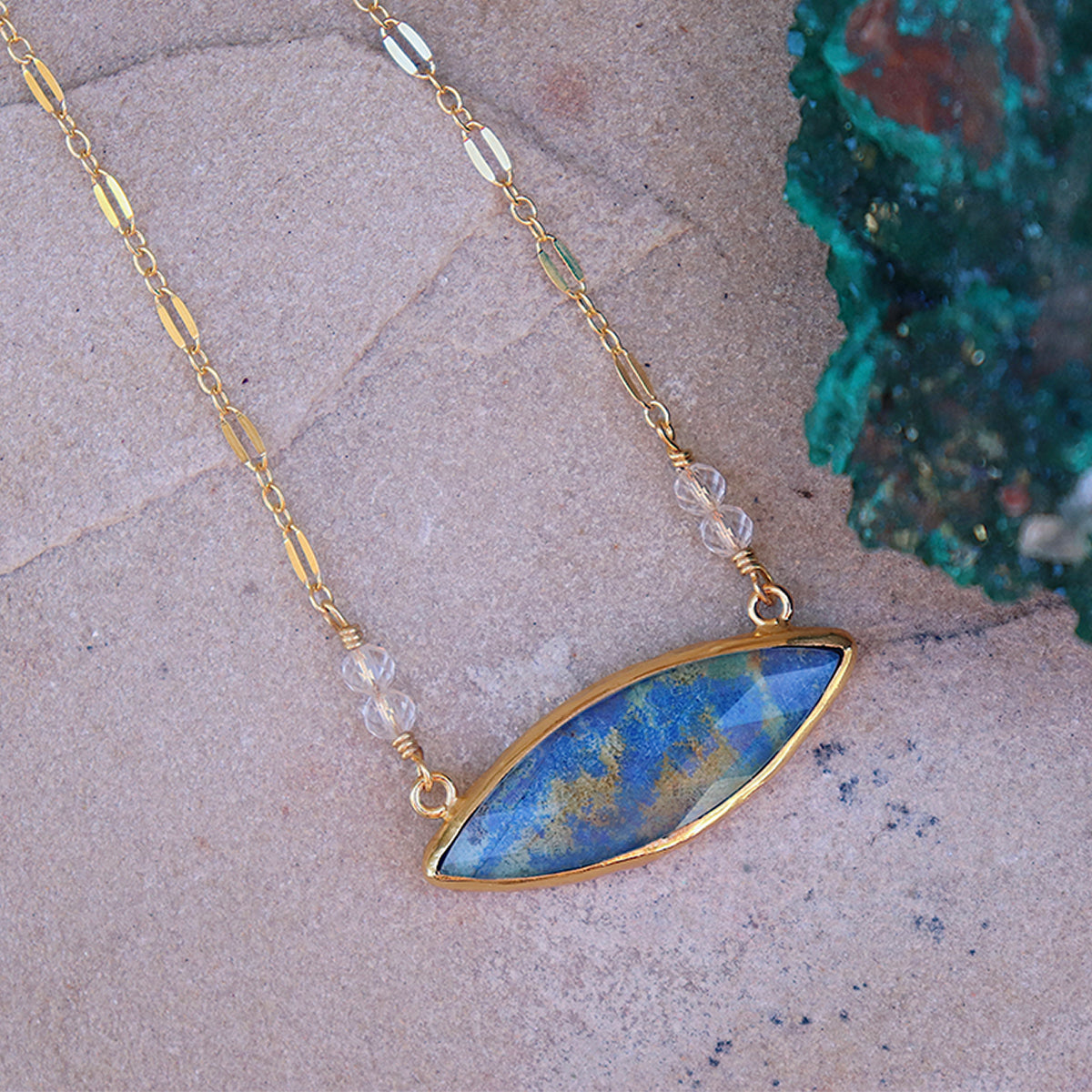 Azurite Crystal Necklace