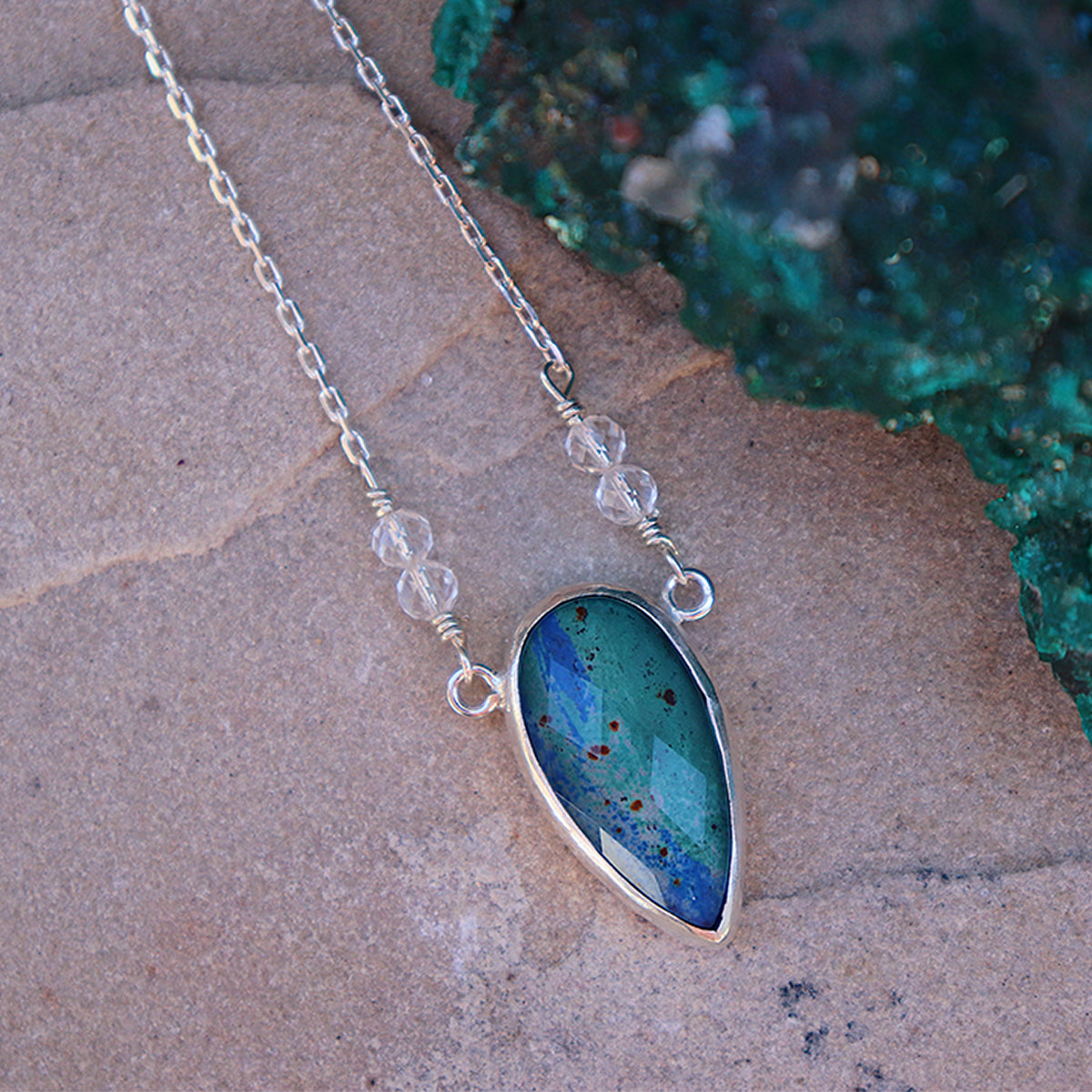 Azurite Crystal Necklace