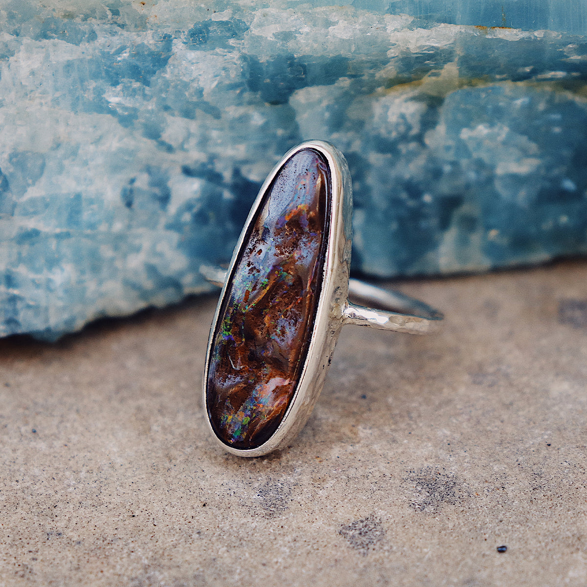 Boulder Opal Elfin Ring