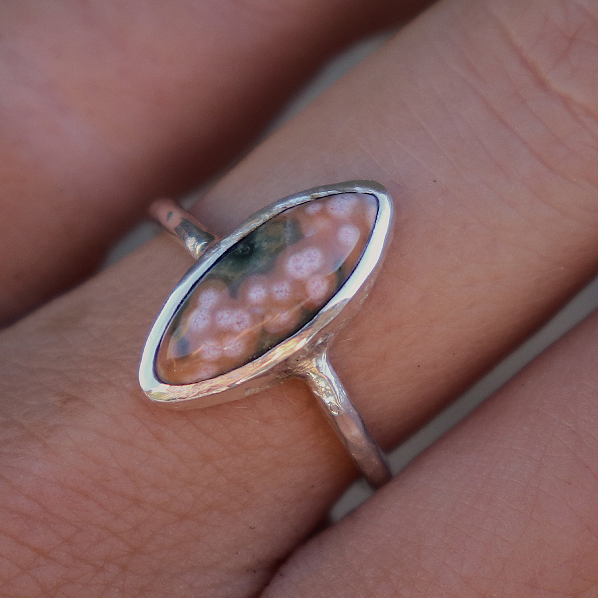 Ocean Jasper Elfin Ring