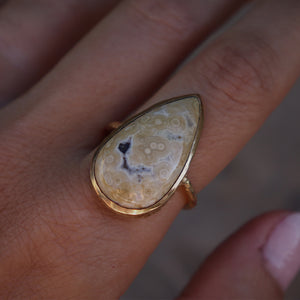 Ocean Jasper Elfin Ring