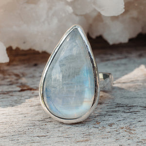 Rainbow Moonstone  Ring