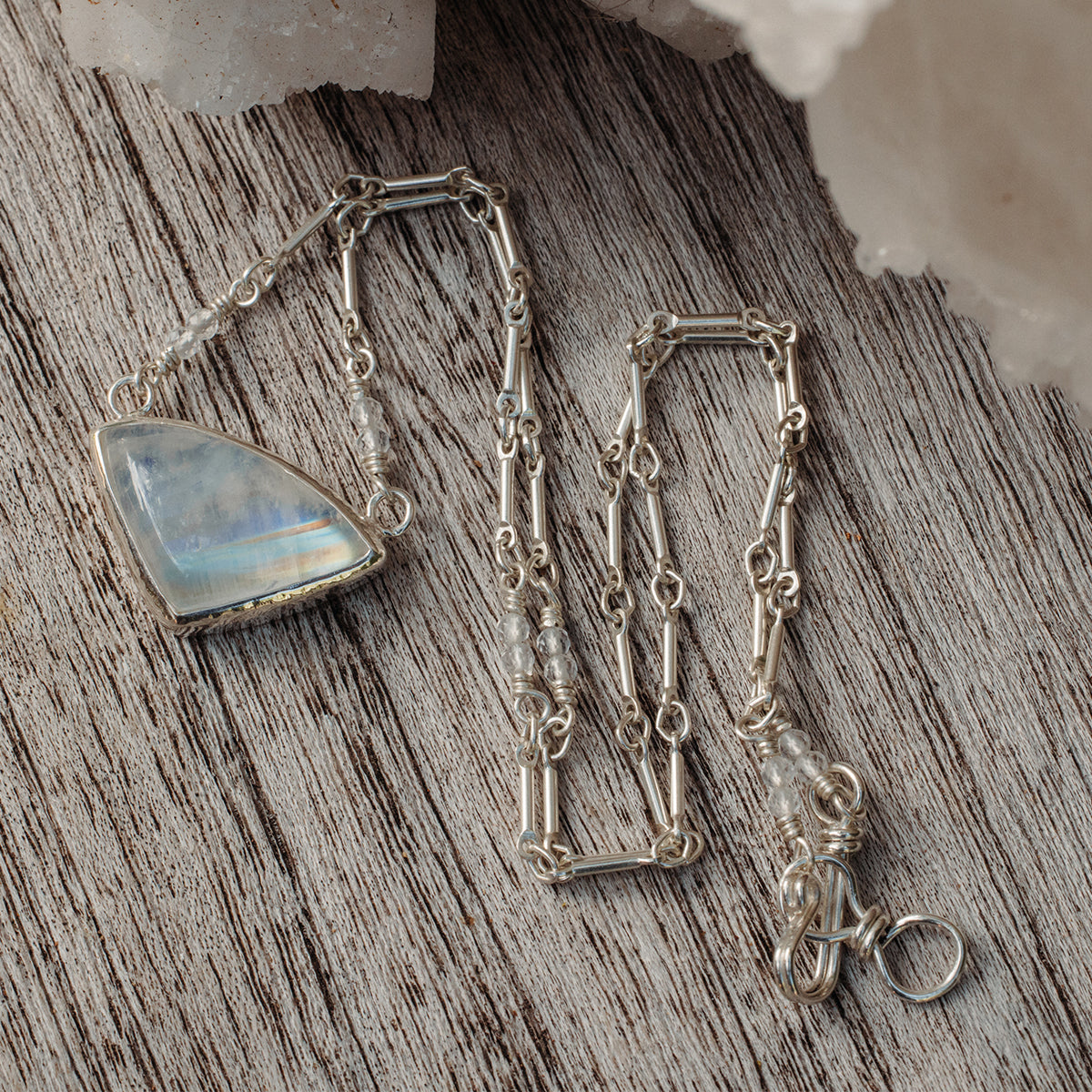 Rainbow Moonstone Necklace