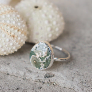 Ocean Jasper Elfin Ring
