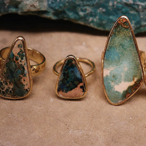 Copper Chrysocolla Elfin Ring