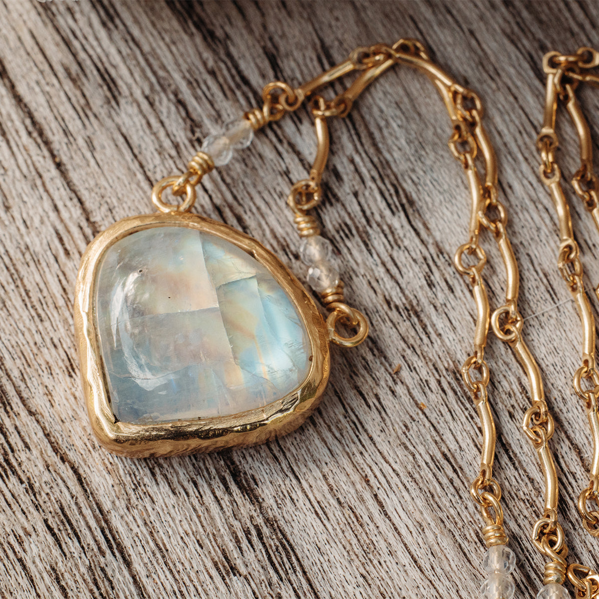 Rainbow Moonstone Necklace
